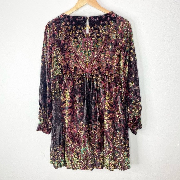 Free People Mirror Mirror Velvet Mini Dress Small - Picture 7 of 13